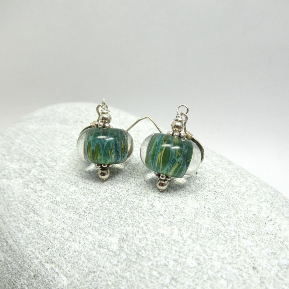 Boro glass bead earrings